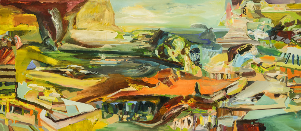 Kleiner See, 20 x 50 cm, Acryl auf LW, 2013